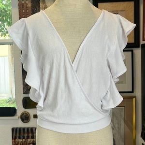 V neck blouse‎ stretch ZARA M